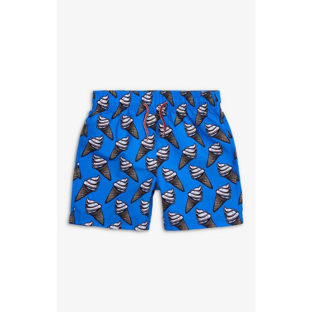 NEW APPAMAN boy's mid length swim trunks in ice cream
